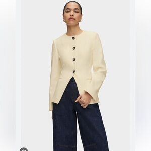 ALIGNE BUTTER YELLOW DAPHNE BOUCLE BLAZER